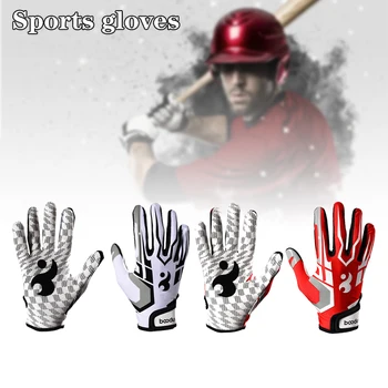 Бейсбольные перчатки Нескользящие силиконовые износостойкие дышащие регулируемые ремешки на запястье На открытом воздухе Спортивные перчатки для фитнеса MC889