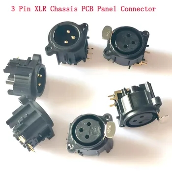 1-5 шт. 3-контактный разъем панели XLR шасси для печатной платы под прямым углом для печатной платы Высококачественный адаптер шасси для разъема XLR под углом 90 градусов 3-полюсный разъем XLR