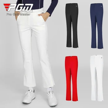PGM Женские быстросохнущие брюки-клеш для гольфа Женские дышащие узкие укороченные брюки Эластичные спортивные штаны с высокой талией Спортивные брюки для отдыха