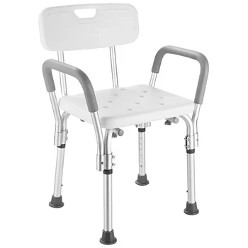 стул для ванны Противоскользящий стул для ванной комнаты и душа Нескользящее сиденье для ванны 6 передач Регулируемый по высоте стул для душа для пожилых людей с безопасным сиденьем