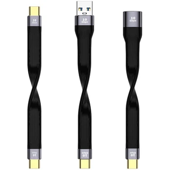 4K USB-C 3.1 Gen 2 Кабель 10G Emark Chip Короткий Type C USB-C на USB-C кабель для синхронизации видео PD 40 Вт 4K видео для macbook pro Air