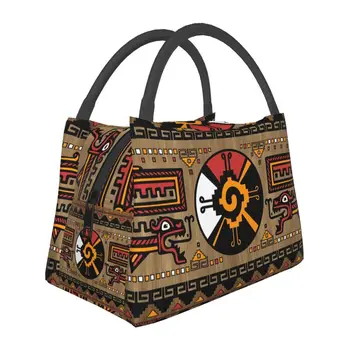 Hunab Ku Mayan Symbol Изолированная сумка для ланча для женщин Портативный термокулер Bento Box На открытом воздухе Кемпинг Путешествия