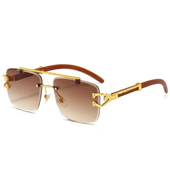 Модные солнцезащитные очки с головой гепарда для мужчин и женщин Летние оттенки для защиты от ультрафиолета Модные винтажные очки UV400 Солнцезащитные очки