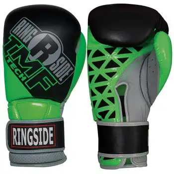 Молодежные боксерские перчатки IMF Tech Hook and Loop - 14 унций. - / Зеленый