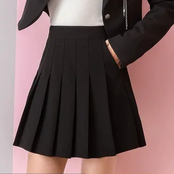 Женская плиссированная юбка Новые летние шорты с эластичной талией Сексуальные мини-юбки Корейский Fashoin A-line Корейская школьная теннисная юбка Gyaru