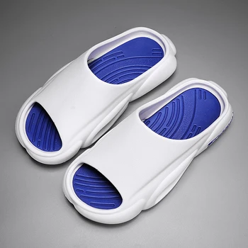Trend Man Тапочки Уникальный дизайн Легкий Сплошной Цвет Модно Простые Мужские Летние Тапочки Новая Мода Пляжная Противоскользящая Обувь