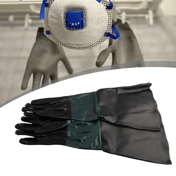 Перчатки для пескоструйной обработки 25,5x11,8 дюйма Рабочие перчатки для пескоструйного аппарата Шкаф для пескоструйной обработки Пневматические инструменты Электроинструменты Запчасти для пескоструйных аппаратов