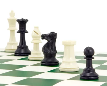 97 мм Шахматный набор из смолы 51 см Шахматная доска 90% пластиковые шахматные фигуры и зеленая виниловая шахматная настольная игра