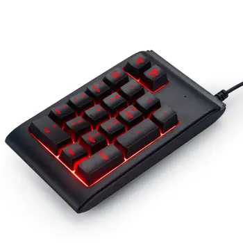 Трехцветная USB-проводная клавиатура с RGB-подсветкой Водонепроницаемая цифровая клавиатура Цифровая клавиатура Мини-цифровая клавиатура