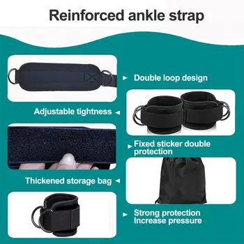 Leg Resistance Bands Компактный портативный набор эспандеров для голеностопного сустава с регулируемой застежной лентой Повышение прочности ног Гибкость