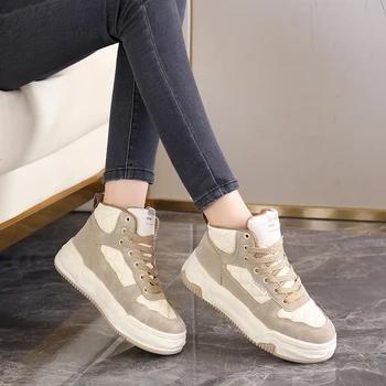 Damyuan Зимние ботильоны Модные повседневные кроссовки с высоким верхом 2023 Новые короткие зимние сапоги Botas Mujer Женская обувь Slip-On Shoes