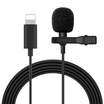 Профессиональный петличный петличный микрофон с зажимом для iPhone/Запись/Интервью/Видеоконференция/Голосовая диктовка