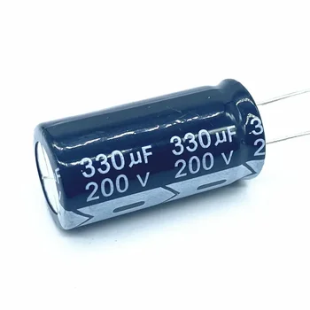 10 шт./лот 330 мкФ 200 В 330 мкФ алюминиевый электролитический конденсатор размер 18 * 35 200 В 330 мкФ 20%