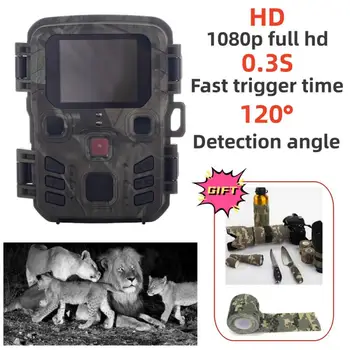 MINI301 Открытый Wi-Fi Охотничья камера Управление приложением 24MP 1296P Ночное видение Инфракрасное обнаружение движения Ловушки для дикой природы Фотокамера