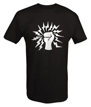 Электрический кулак с молниями Электрическая футболка с длинными рукавами