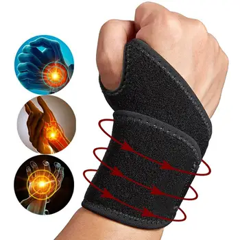  Спортивный регулируемый компрессионный обмотка запястья эластичный бандаж для поддержки запястья при артрите запястного канала и тендините, облегчение боли в руке