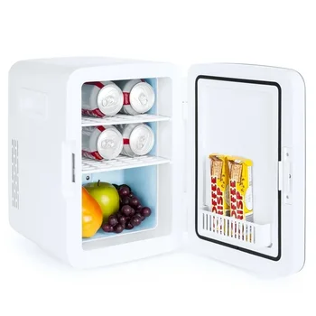 10L DC / AC Портативный автомобильный холодильник со стеклянной дверью Мини-холодильник для косметики