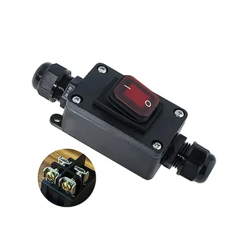 Кнопочный выключатель машины Встроенный переключатель AC220V 30A Кнопочный переключатель для использования вне помещений с обеих сторон Вход и выход