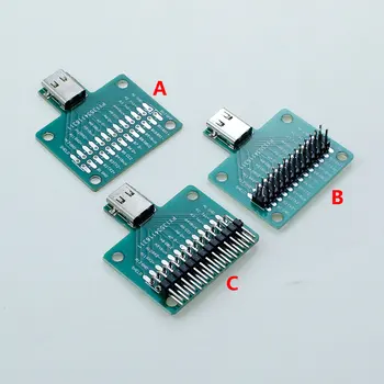 1 шт. Тип C USB 3.1 Тестовая плата 24-контактный гнездовой разъем для адаптера DIP Разъем сварной преобразователь печатных плат Pinboard