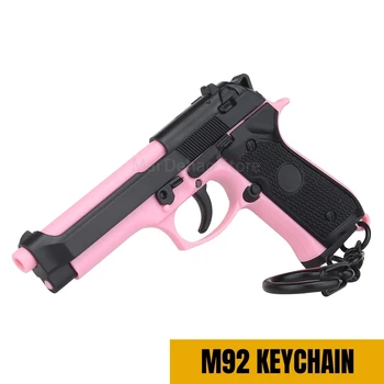 M92-Черный Розовый Мини Пистолет Брелок 1: 4 Миниатюрный Пистолет Форма Пистолета Брелок Кулон Украшение Подарок Для Армейского Вентилятора Модель Коллекция