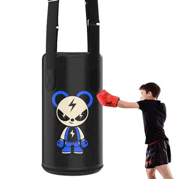 Боксерская скоростная сумка Боксерская тренировочная сумка Детский мешок с песком Боксерская тренировочная сумка с подвесными ремнями Регулируемый по высоте пробивной инструмент для ММА