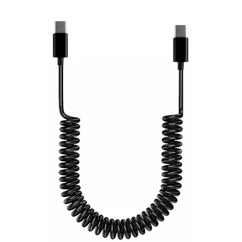 Надежный спиральный кабель USB C-USB C, для компьютера, телефона, планшета и т. Д. T5EE