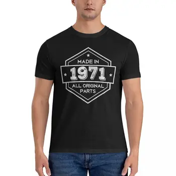 Сделано в 1971 году Все оригинальные детали 7 футболок Путешествия Новинка Забавная новинка Футболка для взрослых Ретро Высокое качество США Размер