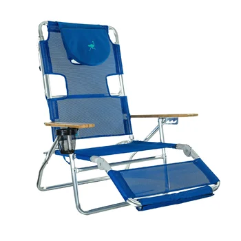 Страус 3 N 1 Легкая алюминиевая рама 5-позиционный кресло с откидной спинкой Синяя сетчатая ткань Дышащая и быстросохнущая ткань