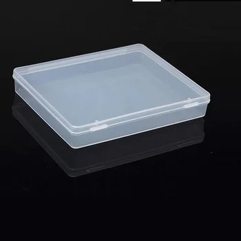 10 шт./лот прямоугольная коробка мини-пластиковая коробка полупрозрачная коробка упаковочная коробка коробка для хранения пыленепроницаемый прочный прочный для хранения ювелирных изделий