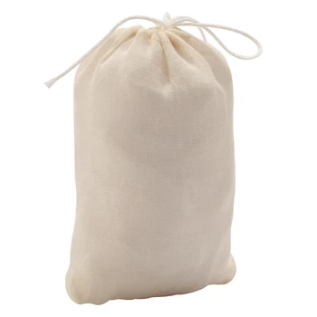 100 шт. хлопчатобумажные мешки на шнурке, муслиновые сумки, пакетики для заваривания чая (4 x 3 дюйма)