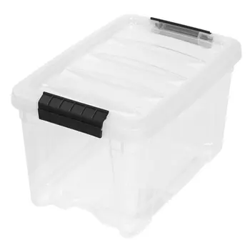 12 Qt Пластиковый ящик для хранения с защелками