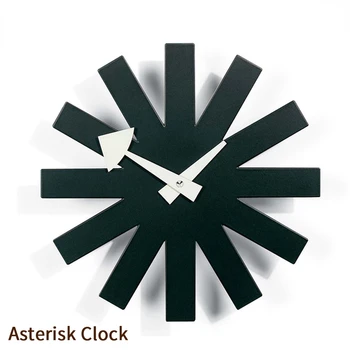 Asterisk Часы со звездочкой настенные часы современная гостиная спальня металлическая отделка стен