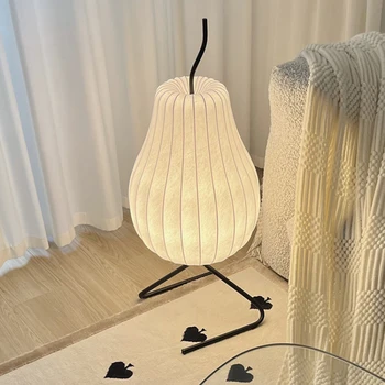 японский шелковый торшер в древней груше лампа для гостиной спальня сетка красный дизайнерский кремовый стиль ins атмосферная лампа
