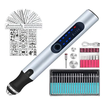  Набор ручек для гравировки Электрический USB Аккумуляторный гравер Аккумуляторный резной инструмент для травления Резьба Настройка DIY и ремесла