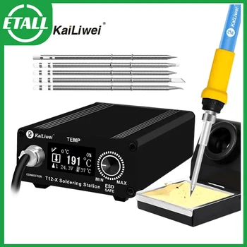 Kailiwei T12 STM32 Цифровая паяльная станция Быстрый горячий электронный паяльник OLED печатная плата Телефонная плата Сварочный инструмент для ремонта
