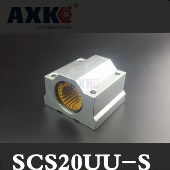 AXK 1шт scs20 sc20uu scs20uu-s для линейного подшипникового блока 20 мм с инженерным пластиком Lm20uu-s с низким уровнем шума