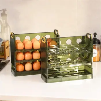 Холодильник Ящики для яиц Двусторонний лоток Сохранение яиц Бытовой холодильник Боковая дверь Хранить свежесть Стеллаж для хранения Кухонные аксессуары