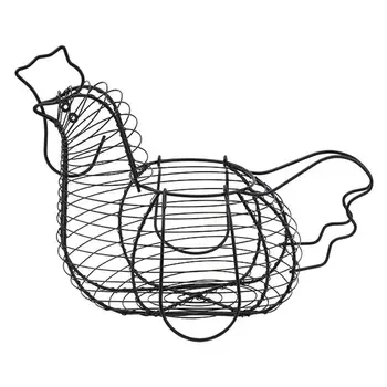  Корзина для яиц Ящик для хранения яиц в форме курицы Проволочная корзина большой емкости Многофункциональная корзина для фруктов