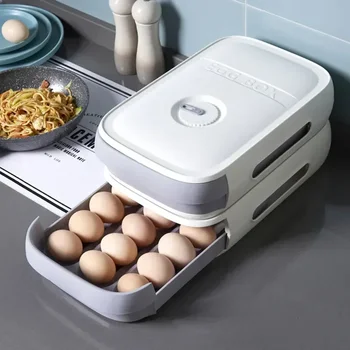 Ящик для хранения яиц Ящик для хранения холодильника Коробка для хранения свежих продуктов Коробка для пельменей Держатель для домашних яиц Кухня для хранения продуктов