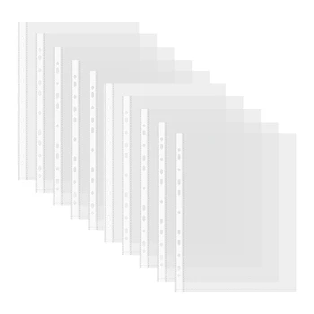 200 шт. A4 Многоцелевой файл с 11 отверстиями Свободный лист Прозрачный лист Страница Документ Перфорированный карман Папка Протектор Для Файлов Бумага Прочный