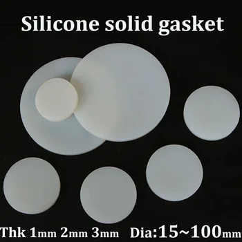  силиконовая твердая прокладка белый круглый резиновый лист thk 1 мм 2 мм 3 мм силиконовый резиновый коврик силиконовый твердый диск уплотнительное кольцо диаметр 15-100 мм