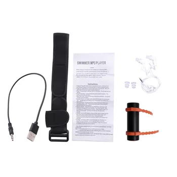 4 ГБ USB MP3-плеер водонепроницаемый плавание дайвинг серфинг черная гарнитура FM-радио