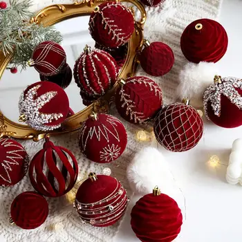 Украшения для рождественских шаров Сверкающие стразы Искусственный жемчуг Пластик для праздничных