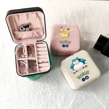 Коробка для хранения ювелирных изделий Pokemon PU кожа для хранения Серьги Пикачу Ожерелье Кольцо Органайзер Дисплей Портативный Дорожный Органайзер Чехол