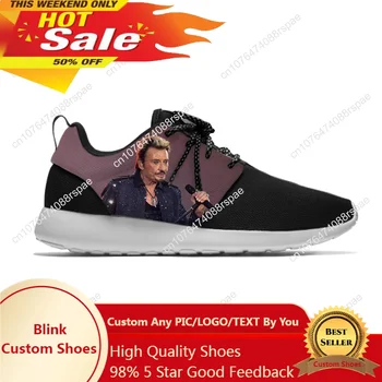 Рок-звезда Джонни Холлидей Музыка Крутая мода Классические спортивные кроссовки Легкие дышащие 3D-печать Мужчины Женщины Сетчатые кроссовки