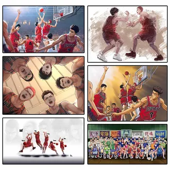 2023 Япония Аниме Фигурка Первый Слэм Данк Плакаты Спорт Баскетбол Холст Живопись Украшение Настенное искусство Кавай Декор комнаты
