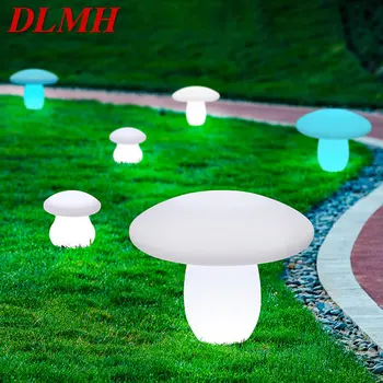 DLMH Уличные грибные газонные лампы с дистанционным управлением Белый солнечный 16 цветов Светлый водонепроницаемый IP65 для украшения сада