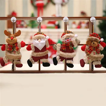 2021 С Новым годом Рождественские украшения DIY Рождественский подарок Санта-Клаус Снеговик Дерево Кулон Кукла Повесить украшения для дома Noel Natal