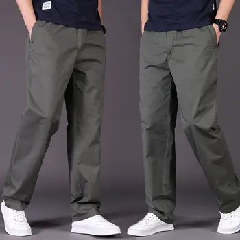 2023 Новые мужские боковые карманы для уличной одежды Брюки Cargo Haren Твердые брюки для хип-хопа Свободные мужские брюки-джоггеры Модные повседневные брюки D34