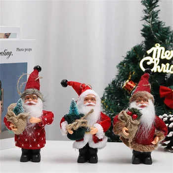 2024 Рождественское украшение Стоячая поза Кукла Санта-Клауса Креативный новый рождественский рюкзак Санта-Клаус Кукла Украшение Новый год